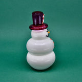 Glass Snowman Candy Cane Charlie - Joy