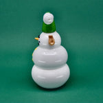 Glass Snowman Elf - Joy