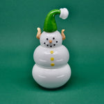 Glass Snowman Elf - Joy