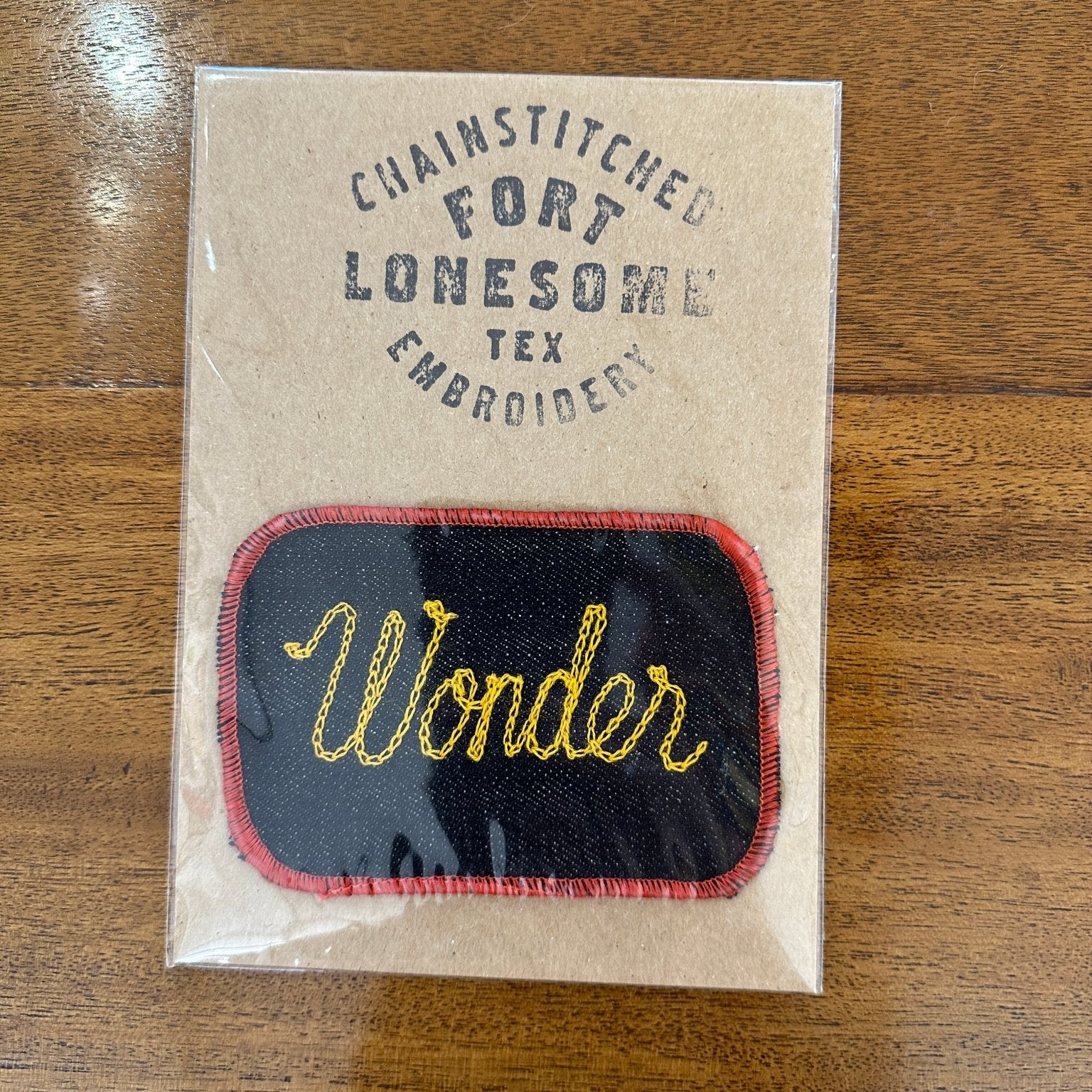 Wonder Chain Stitched Embroidery Patch - Joy