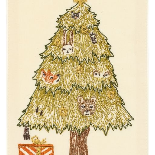Animals in a Christmas Tree Card - Joy