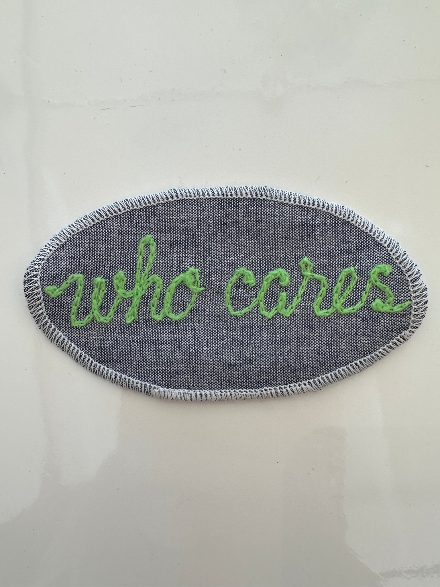 Cursive Words Hand Stitched Embroidery Patch - Joy