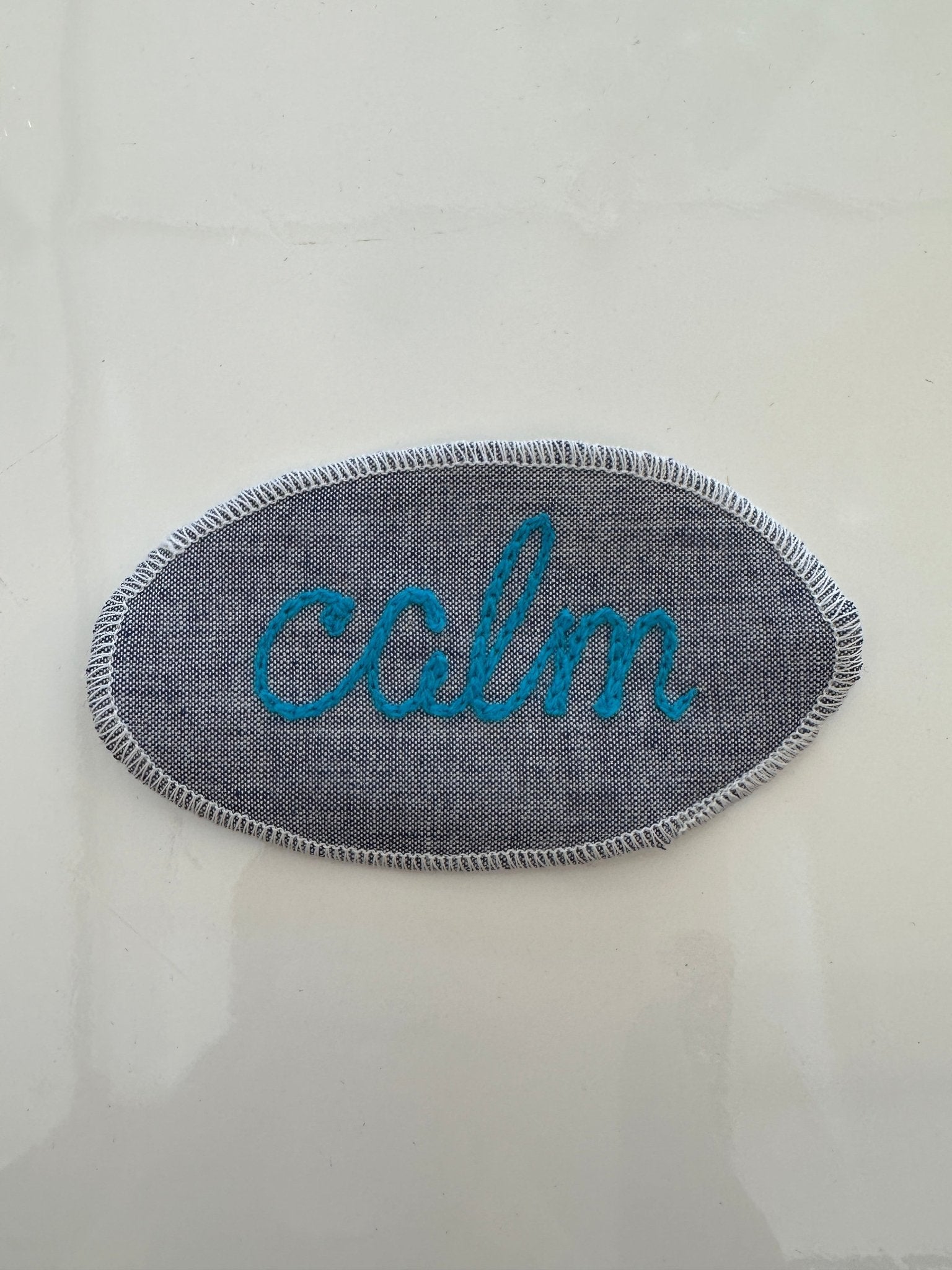 Cursive Words Hand Stitched Embroidery Patch - Joy