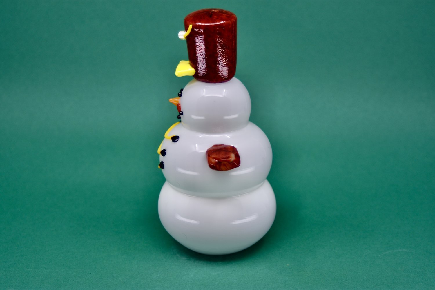 Glass Snowman Nutcracker - Joy