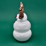 Glass Snowman Rudolph - Joy