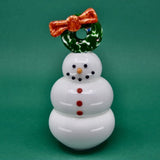 Glass Snowman Wreath - Joy