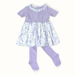 Lavender Dress with Tights - Joy