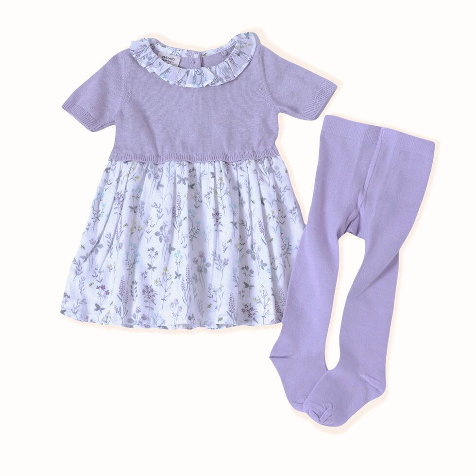 Lavender Dress with Tights - Joy
