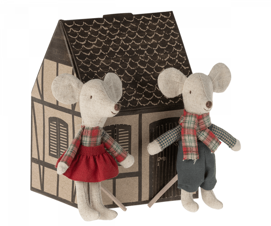 Winter mice twins: Little brother and Sister - Joy