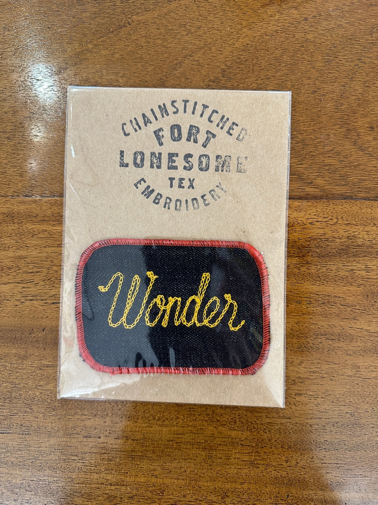 Wonder Chain Stitched Embroidery Patch - Joy